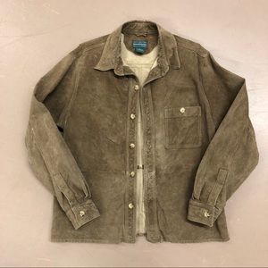 Vintage hammacher schlemmer leather button down